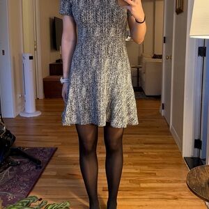 Theory Black and White Dress